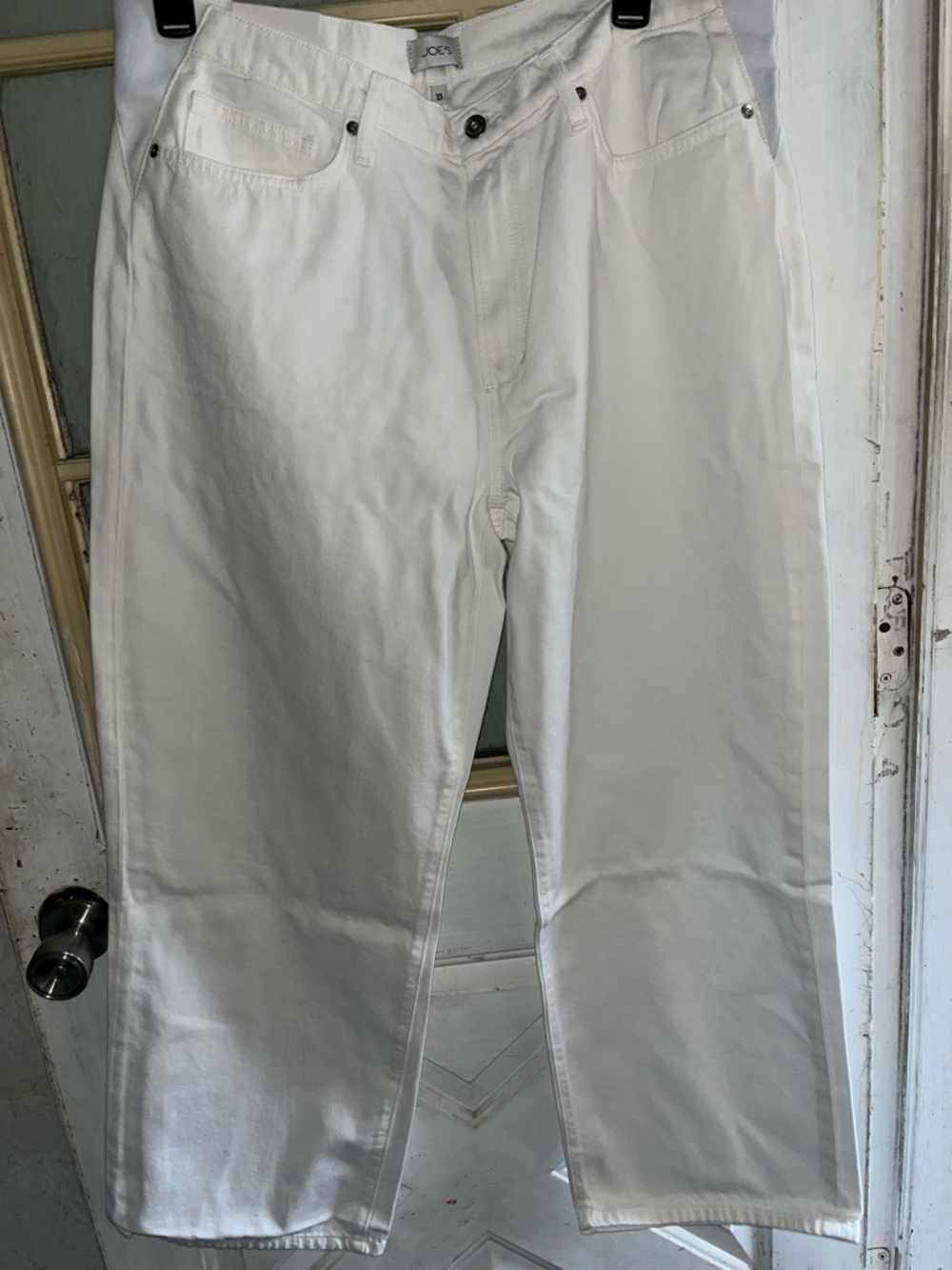 NWT Joe's Jeans The ryan maternity White Wide-Leg Pants $228.00 retail